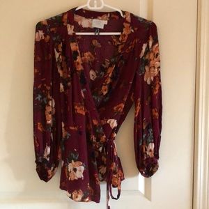 Anthropologie wrap blouse